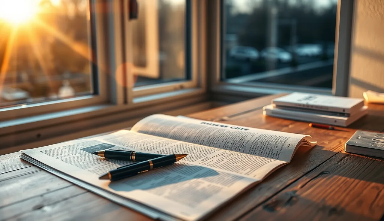 Printed magazine bylined article on a wooden desk in warm editorial light
